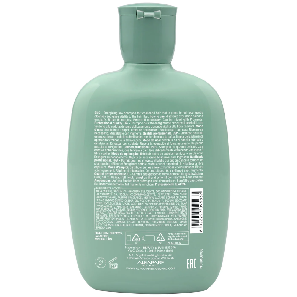 Alfaparf Semi Di Lino Scalp Renew Energizing Low Shampoo 250ml-Gentle Shampoo-Beauty and hair supply