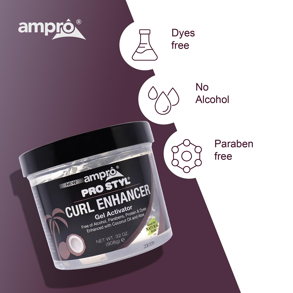 Ampro Curl Enhancer Gel Activator Regular 32oz-All-Beauty and hair supply
