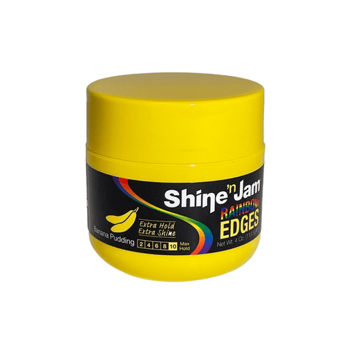 Ampro Shine 'n Jam Extra Hold Banana Pudding Rainbow Edges Gel 113.5g - Beauty and Hair Supply