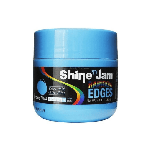 Ampro Shine 'n Jam Extra Hold Blue Berry Blast Rainbow Edges Gel 113.5g - Beauty and Hair Supply
