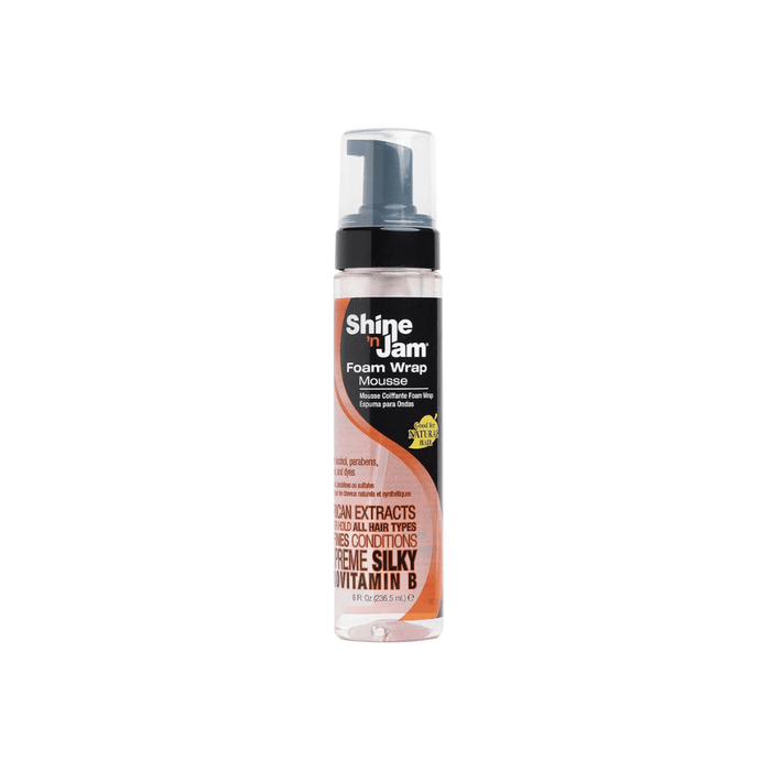 Ampro Shine 'n Jam Supreme Foam Wrap Mousse 236.5ml - Beauty and Hair Supply