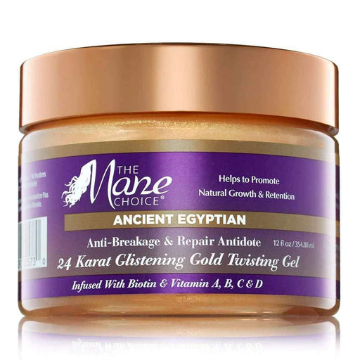 The Mane Choice Ancient Egyptian 24 Karat Glistening Gold Twisting Gel 237ml - Beauty and Hair Supply