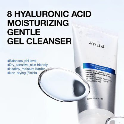 Anua 8 Hyaluronic Acid Hydrating Gentle Foaming Cleanser 150ml-Foam Cleanser-Beauty and hair supply