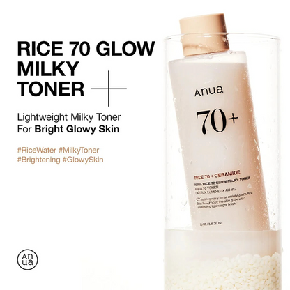 Anua Rice 70 Illuminating Milky Tonic 250ml-Toner-Beauty and hair supply