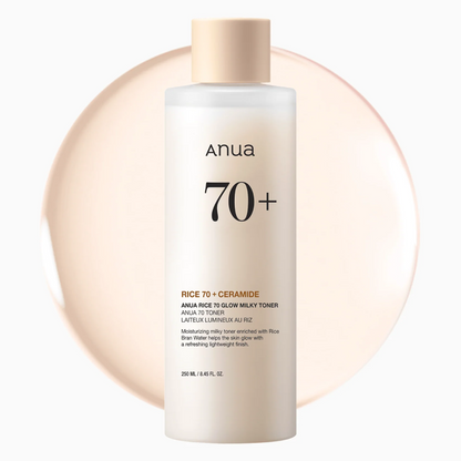 Anua Rice 70 Illuminating Milky Tonic 250ml-Toner-Beauty and hair supply