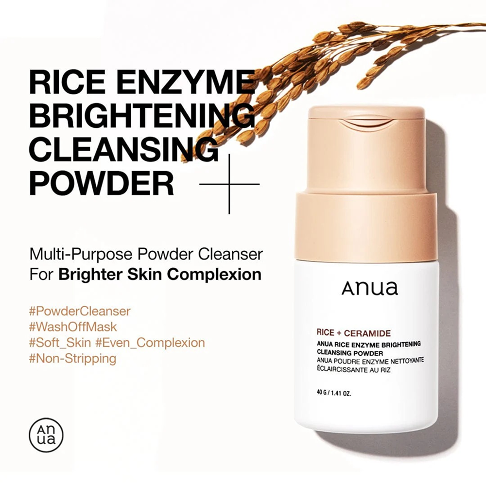 Anua Rice Enzyme Brightening Cleansing Powder - 40g-Powder Cleanser-Beauty and hair supply