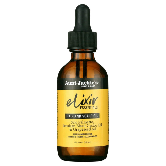 Aunt Jackie's Elixir Essentials Hair and Scalp Oil Saw Palmetto 59ml - Beauty and Hair Supply