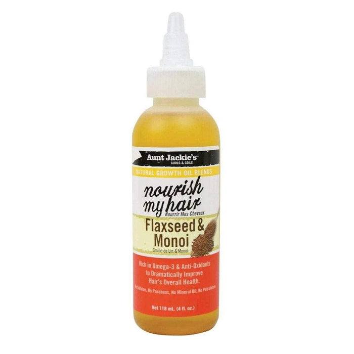 Aunt Jackie's Nourish My Hair Flaxseed & Monoi Oil 118ml - Beauty and Hair Supply