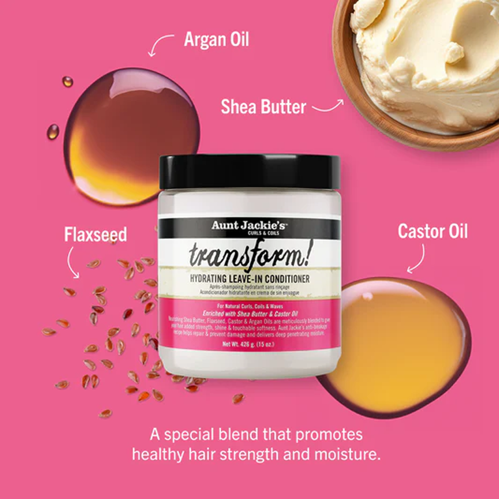 Aunt Jackie’s Transform! Hydrating Leave-In Conditioner 426g-All-Beauty and hair supply
