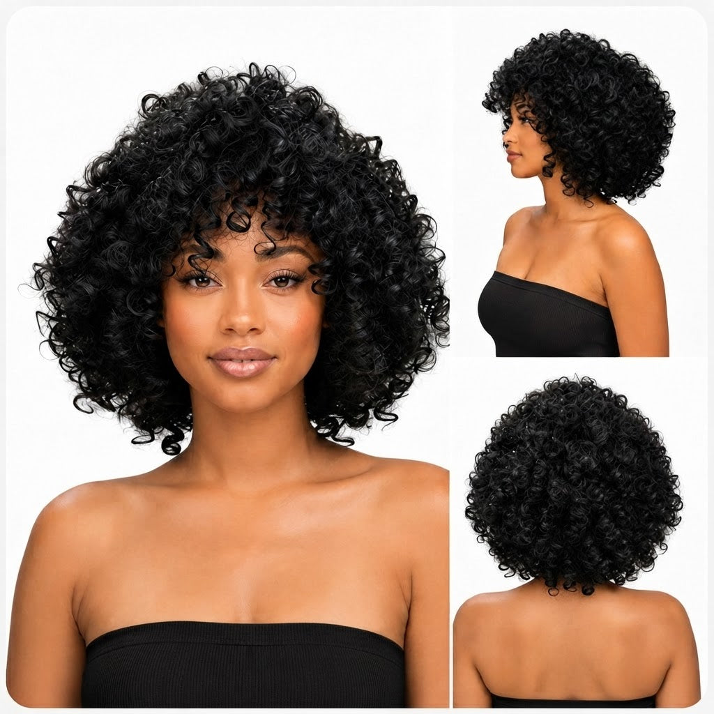 Black Angel Style Rohee Wig Synthetic Hair