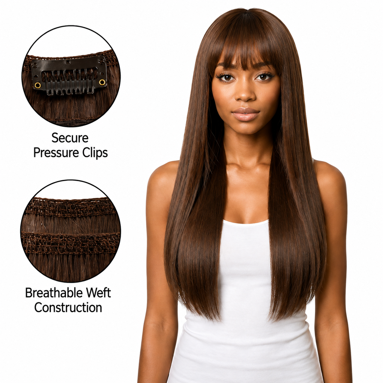 Sleek Synthetic Fashion Idol 101 Clip-In Hair Extensions 18"