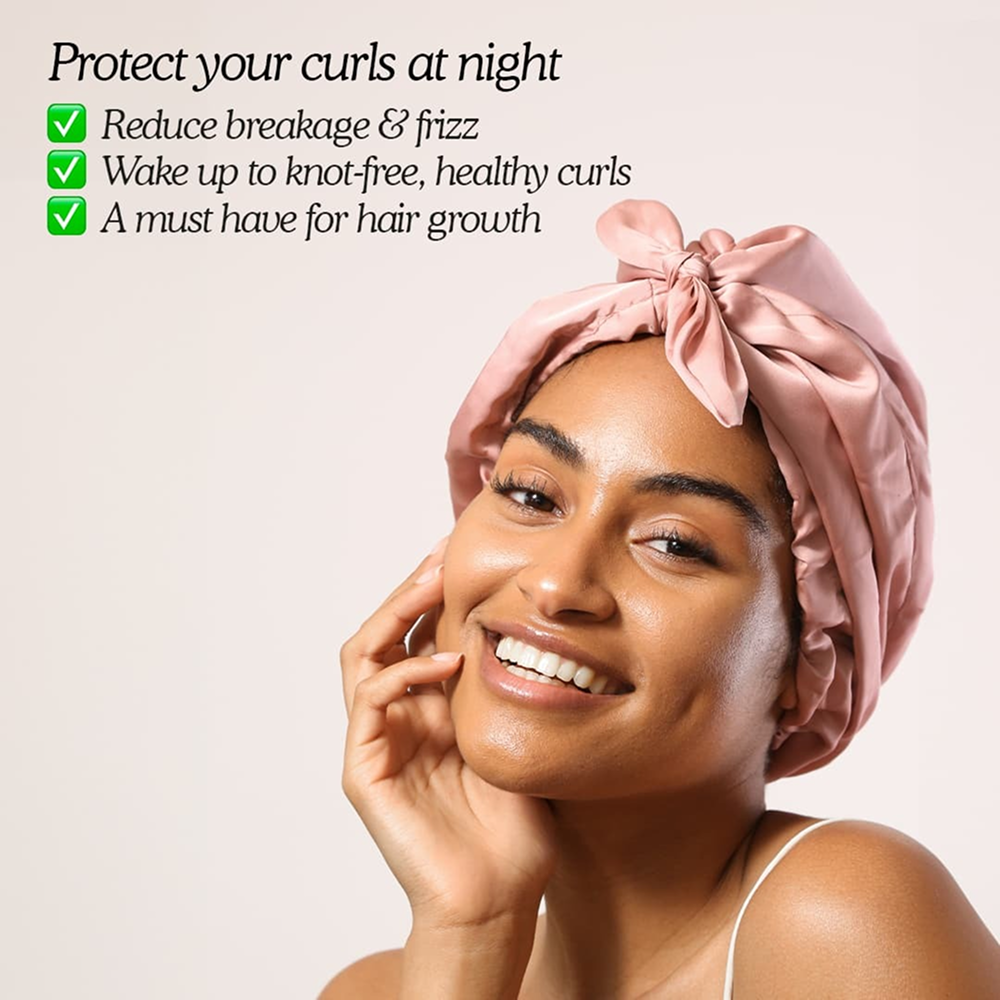 Only Curls Satin Sleep Turban Dusty Rose