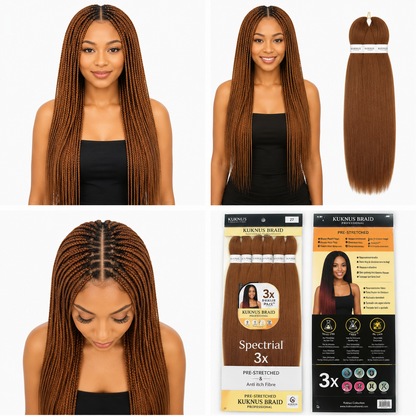 Kuknus Braids 3X Value Pack Pre-Stretched 16"