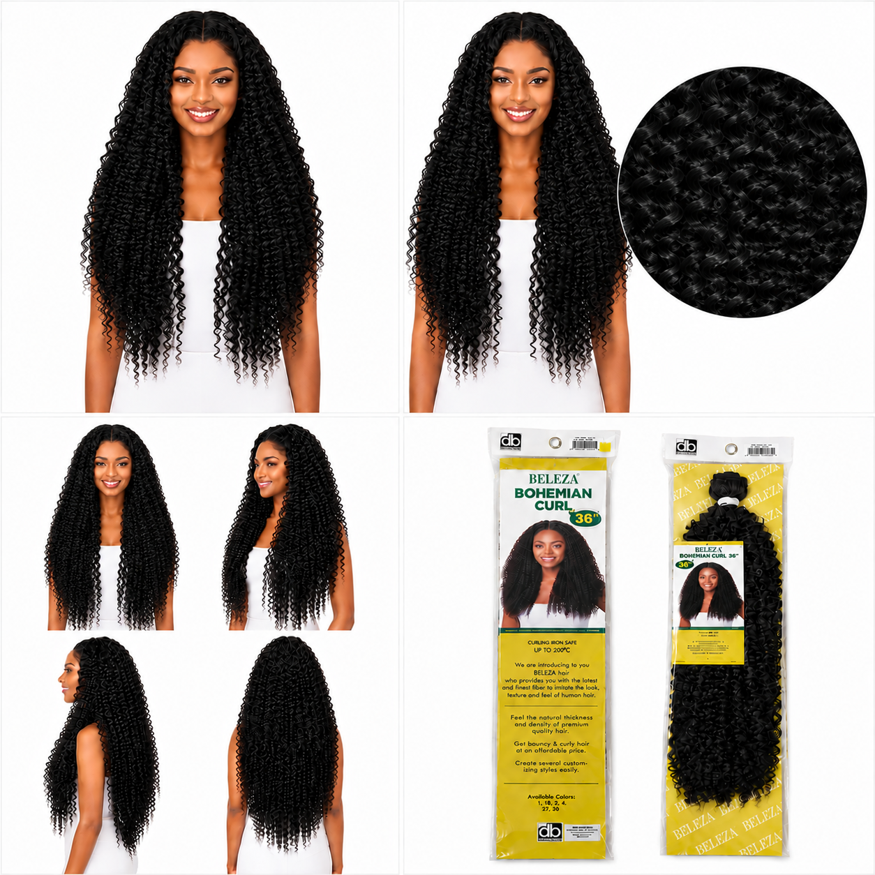 Darbro Doja Beleza Bohemain Curl Weaves  36