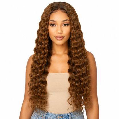 Ei Brazilian 100% Unprocessed Virgin Brazilian Human Hair Extension Deep Wave Natural