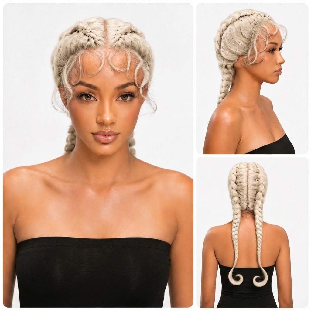 Kuknus Poonam Lace Front Wig - Super Volume, Natural Baby Hairline