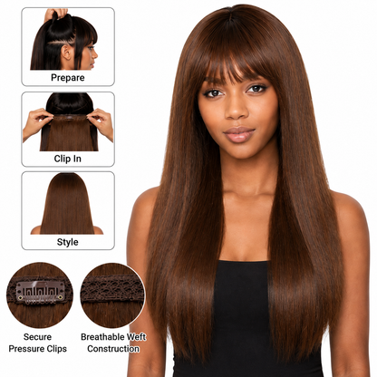 Sleek Fashion Idol 101 Synthetic Clip-In Hair Extensions 18"