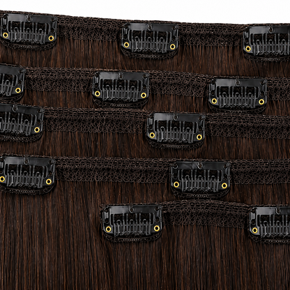 Kuknus Synthetic Euro Straight Clip-In Hair Extensions 18"