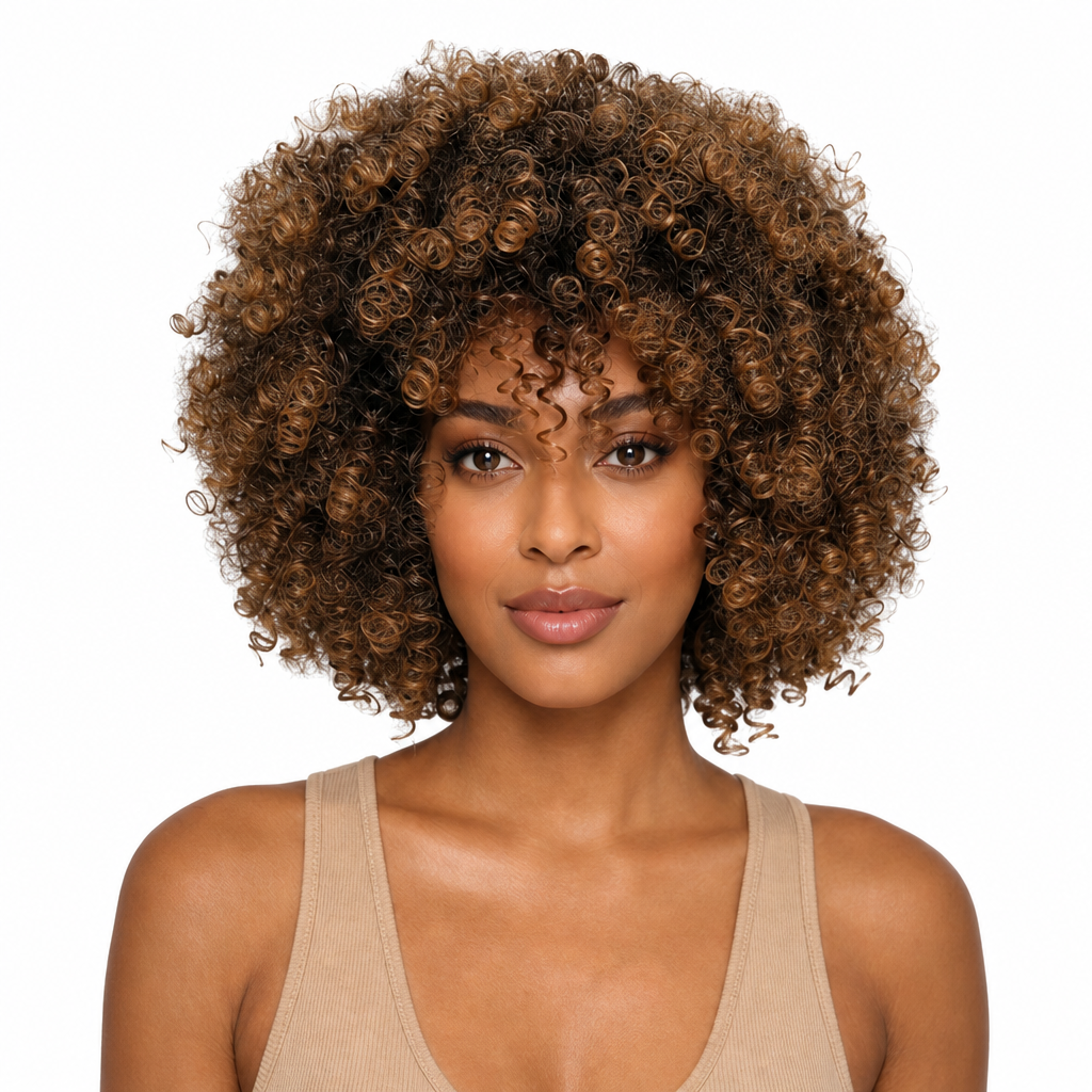 Black Angle Dita - Synthetic Short Spiral Curly Hair Wig