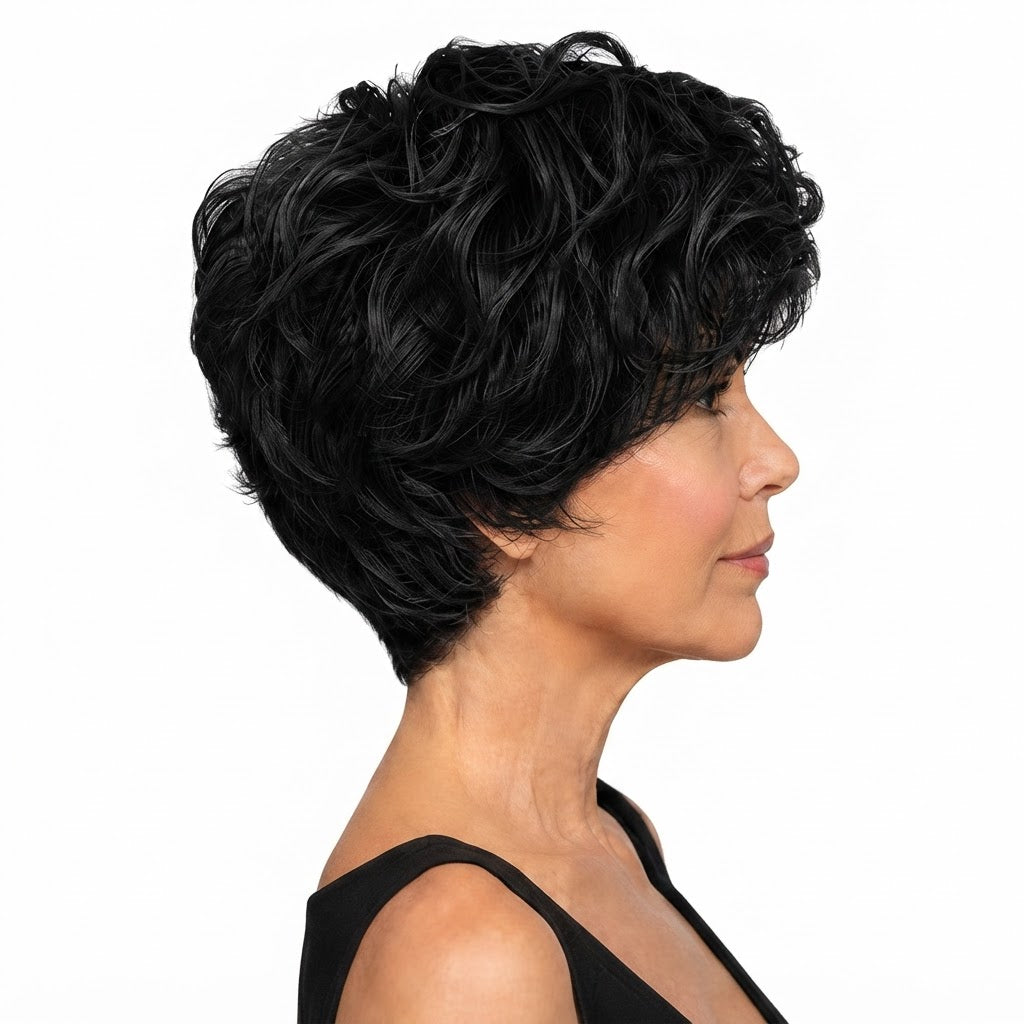 Kuknus Javeeria -  Premium Synthetic Short Curly wig