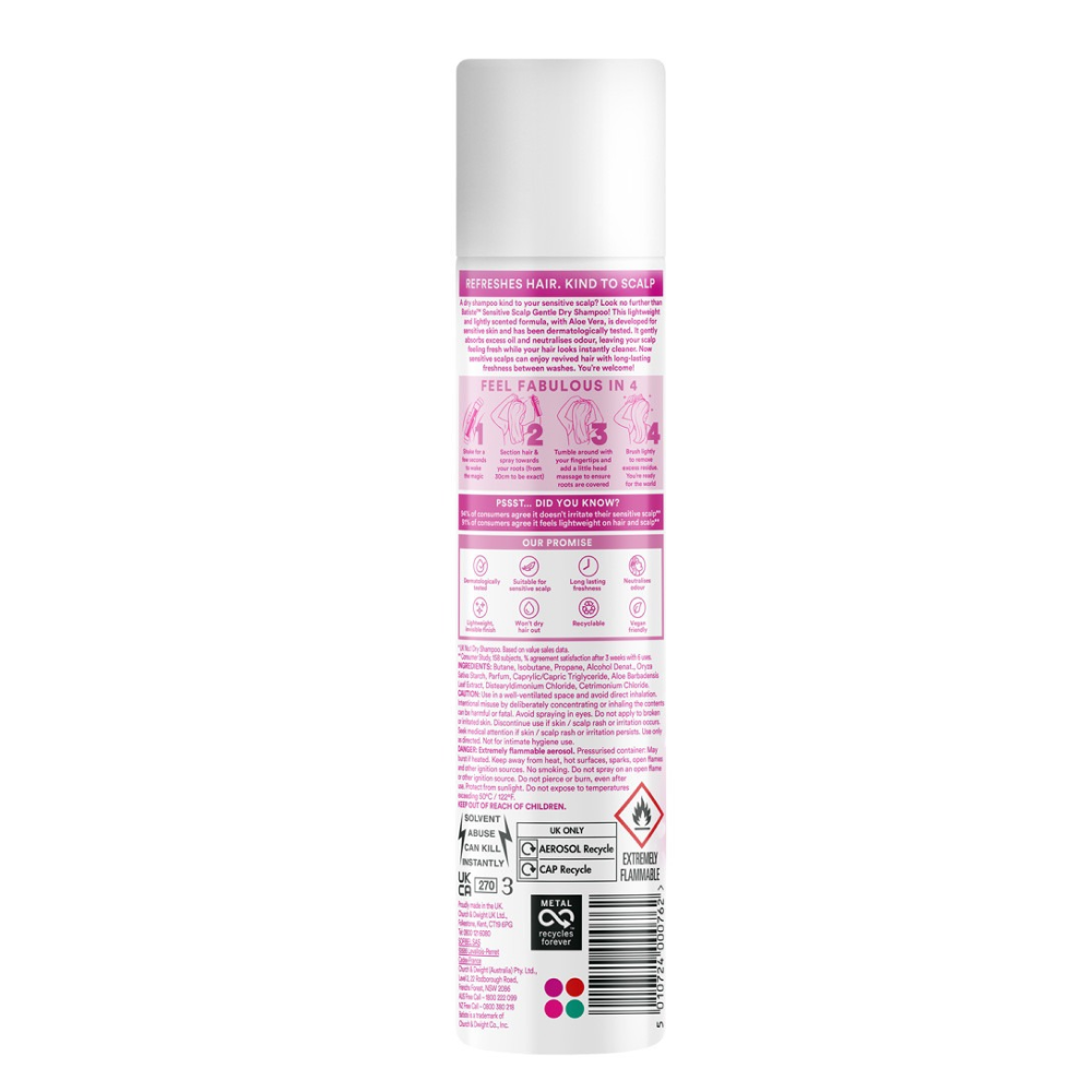 Batiste Dry Shampoo Sensitive 200ml-Dry Shampoo-Beauty and hair supply