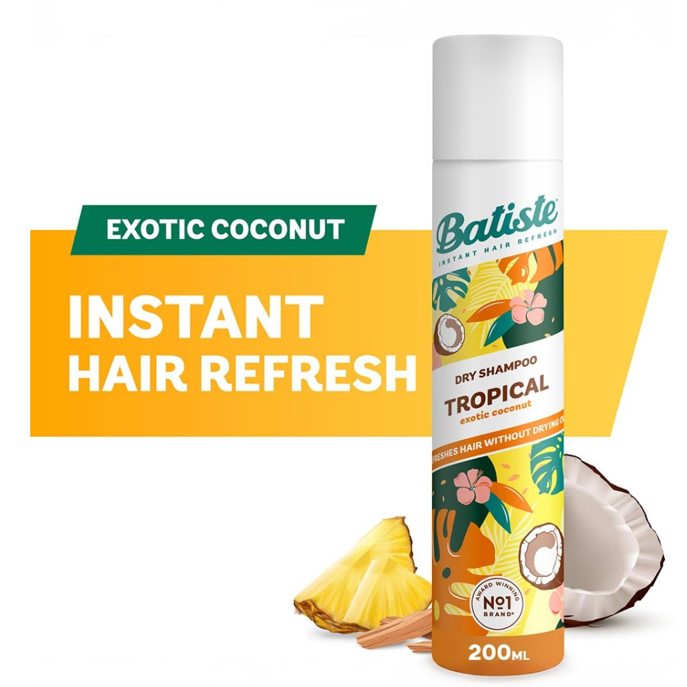 Batiste Dry Shampoo Tropical 200ml-Dry Shampoo-Beauty and hair supply