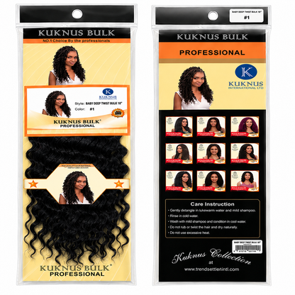 Kuknus Baby Deep Twist Bulk Synthetic Braiding Hair