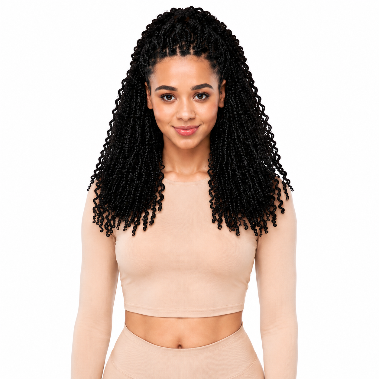 Kuknus Style Pre Streched Popp-In-Twist Bulk Synthetic Hair