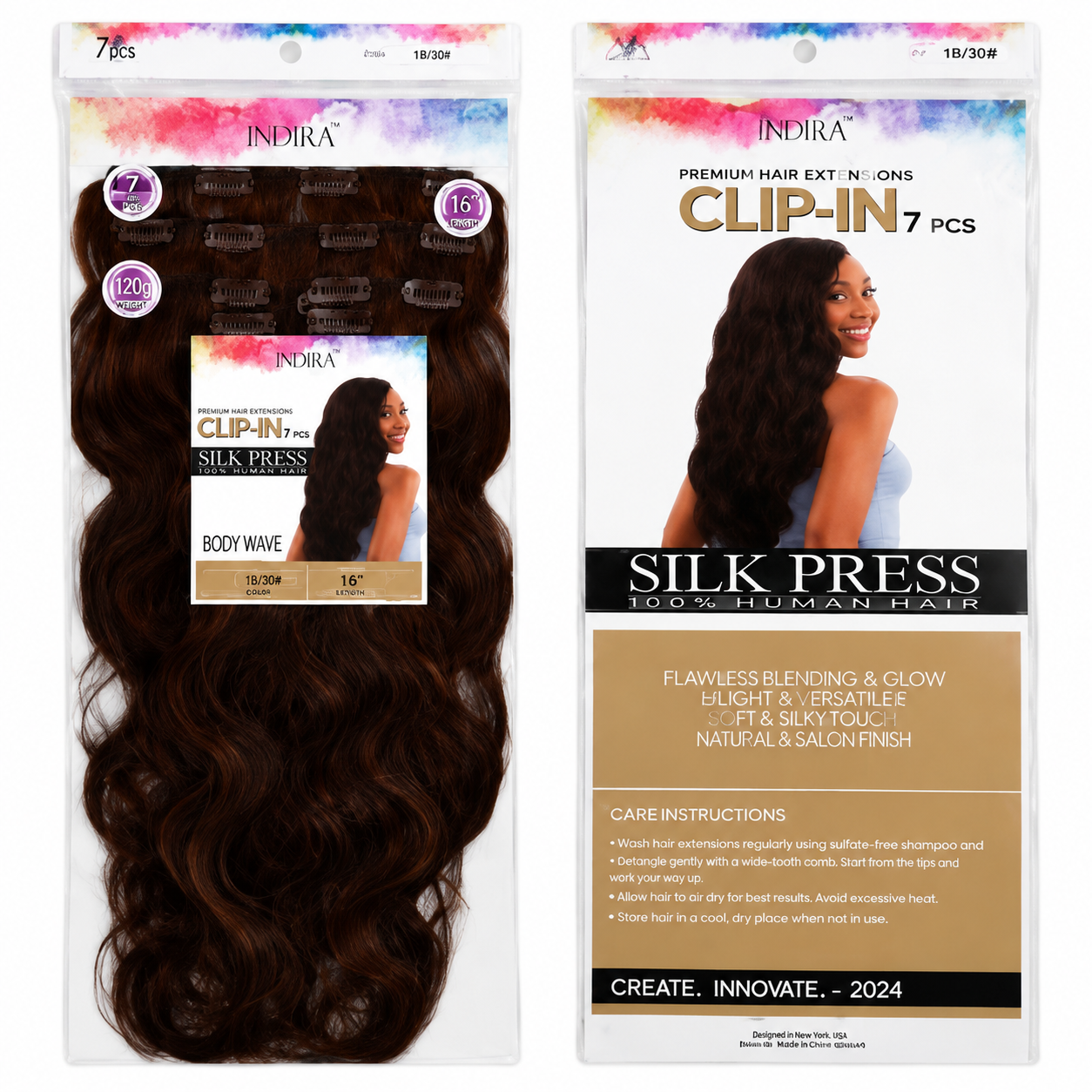 Darbro Doja Silk Press Body Wave Clip-In Synthetic Hair Extensions 24"