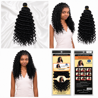 Kuknus Baby Deep Twist Bulk Synthetic Braiding Hair