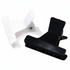 Bifull Small White/Black Clamp Clip 12 Units-Hair Clips-Beauty and hair supply