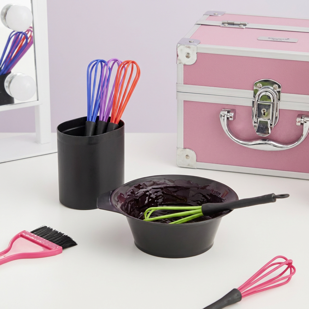 Bifull Whisk Hair Dye Mixer Assorted Colors Jar 6 Units-Hair Dye Whisk-Beauty and hair supply