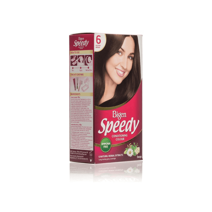 Bigen Speedy Conditioning Hair Color #6 Medium Brown - Beauty and Hair Supply