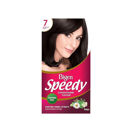 Bigen Speedy Conditioning Hair Color #7 Brownish Black - Beauty and Hair Supply