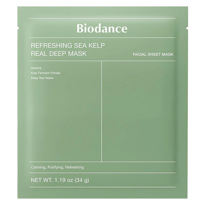 Biodance Refreshing Sea Kelp Real Deep Mask 1 Box 34g X 4 Pieces-Sheet Mask-Beauty and hair supply