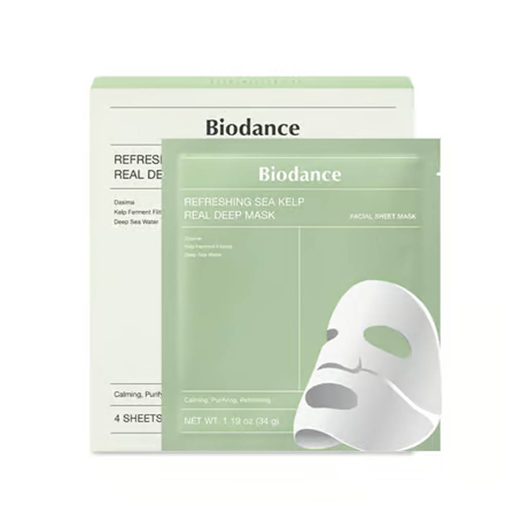 Biodance Refreshing Sea Kelp Real Deep Mask 1 Box 34g X 4 Pieces-Sheet Mask-Beauty and hair supply