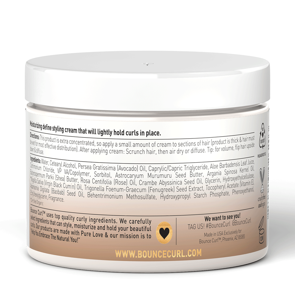 Bounce Curl Avocado &amp; Rose Oil Clump and Define Cream-Styling Cream-Beauty and hair supply
