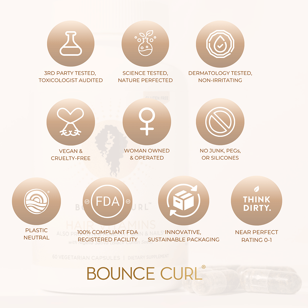 Bounce Curl Hair Vitamins with Nigella Sativa - 60 Capsules-Hair Vitamin-Beauty and hair supply