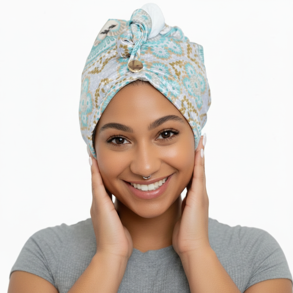 Bounce Curl Satin Microfiber Turban-Turban-Beauty and hair supply