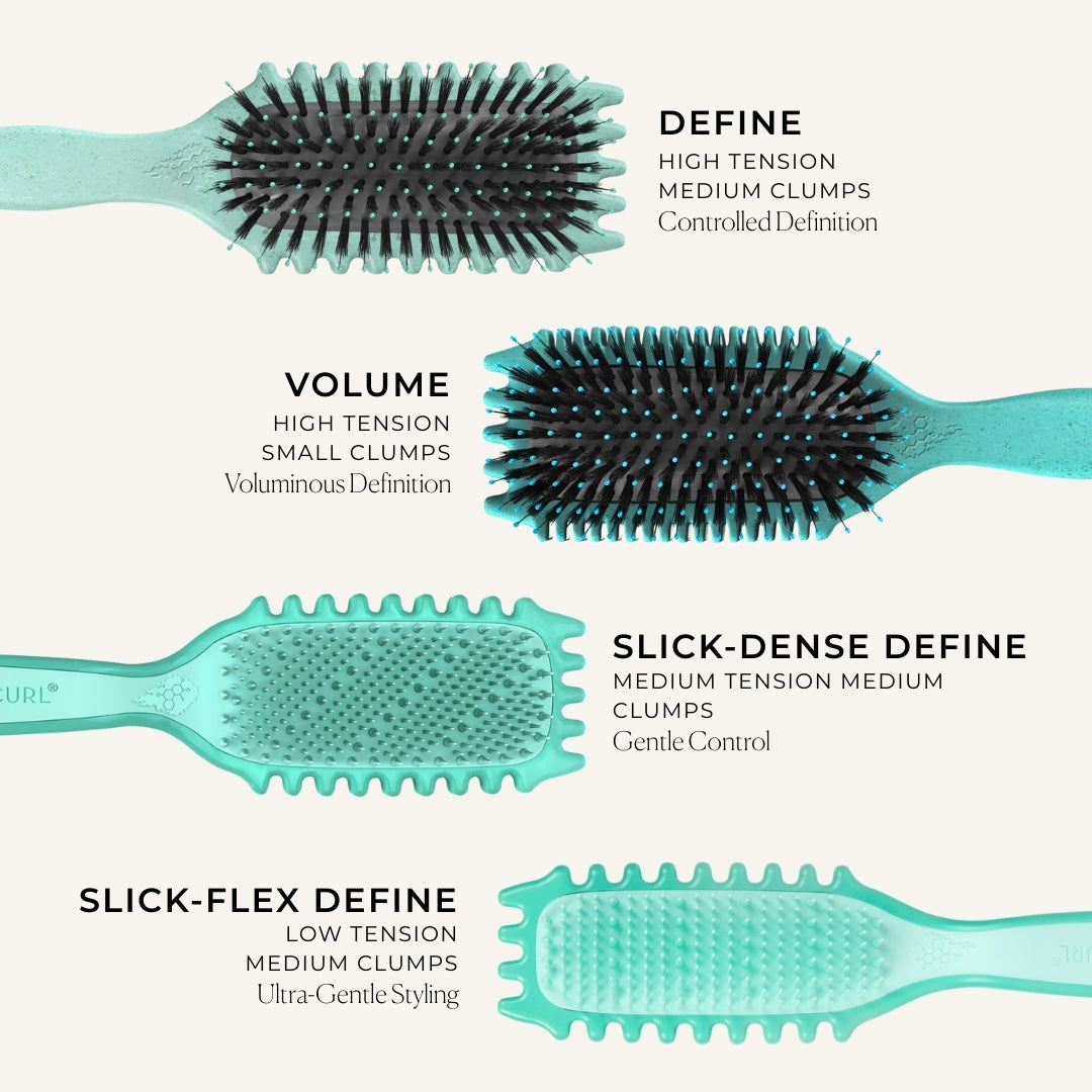 Bounce Curl Slick-Dense Define EdgeLift Brush Teal-Styling Brush-Beauty and hair supply