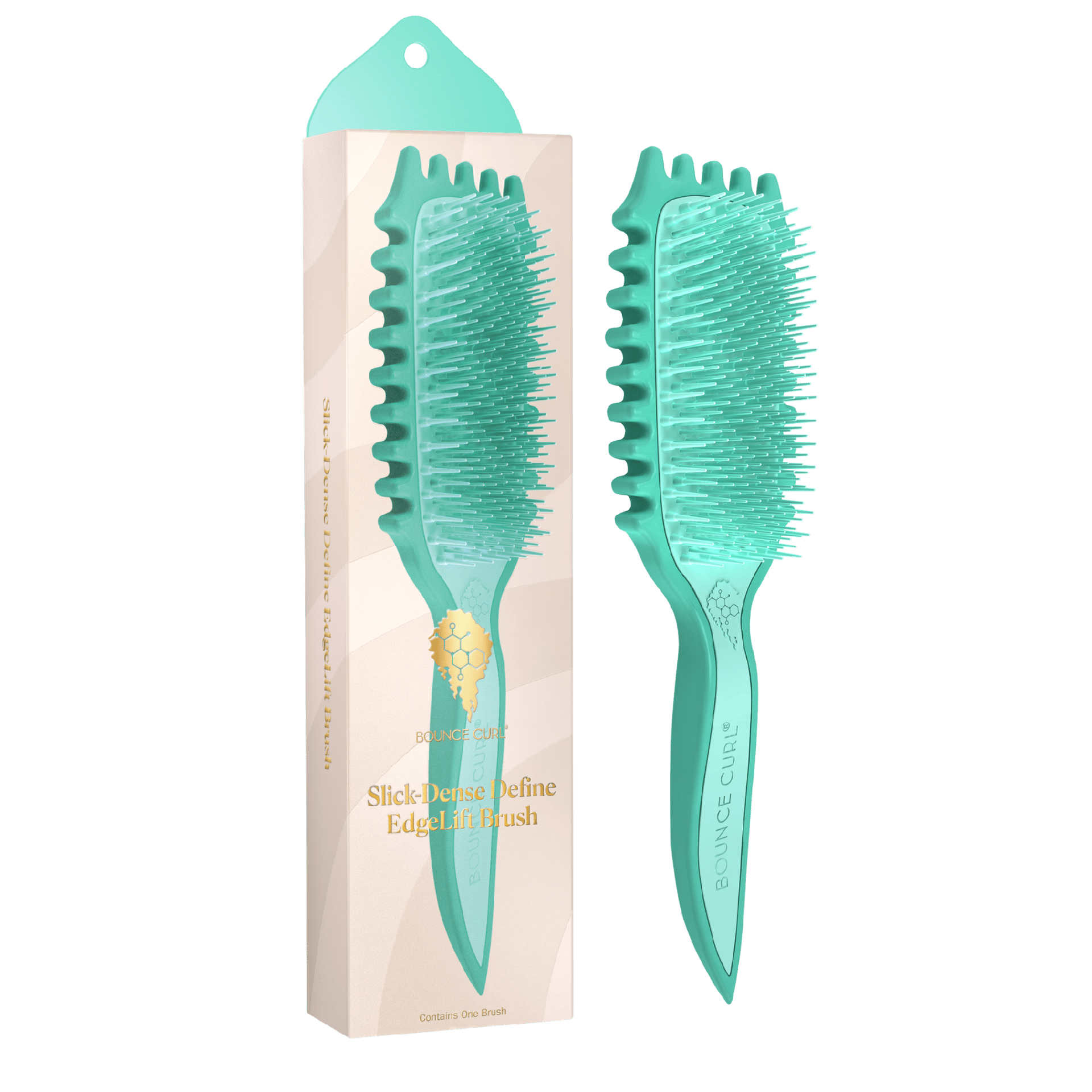 Bounce Curl Slick-Dense Define EdgeLift Brush Teal-Styling Brush-Beauty and hair supply