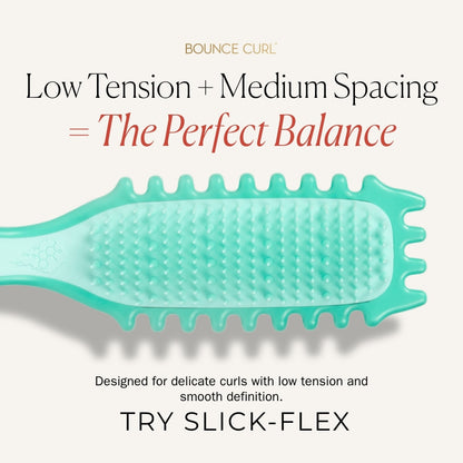 Bounce Curl Slick-Flex Define EdgeLift Brush Teal-Styling Brush-Beauty and hair supply