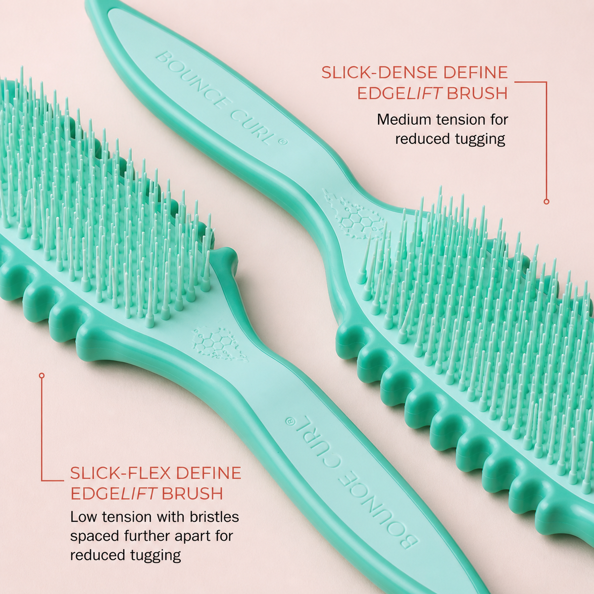 Bounce Curl Slick-Flex Define EdgeLift Brush Teal-Styling Brush-Beauty and hair supply
