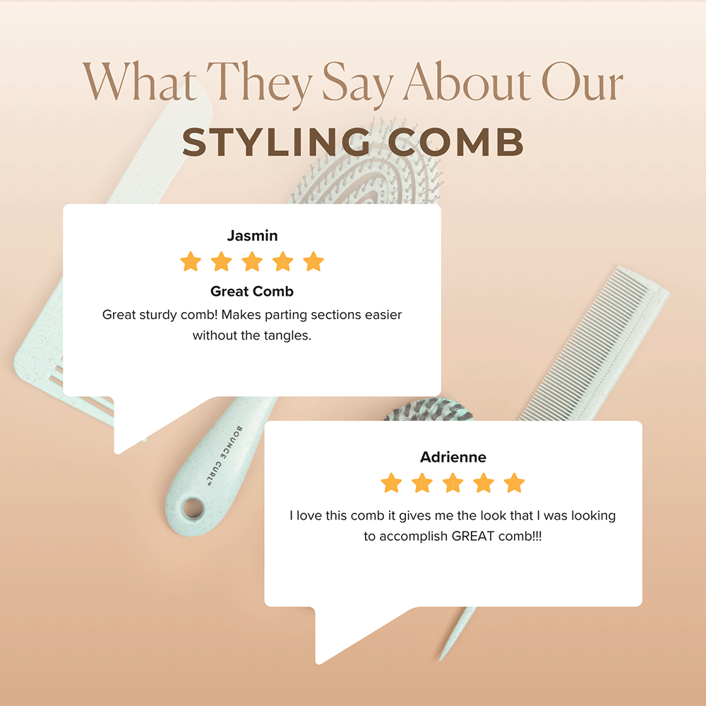 Bounce Curl Styling Comb (Teal)-Styling Comb-Beauty and hair supply