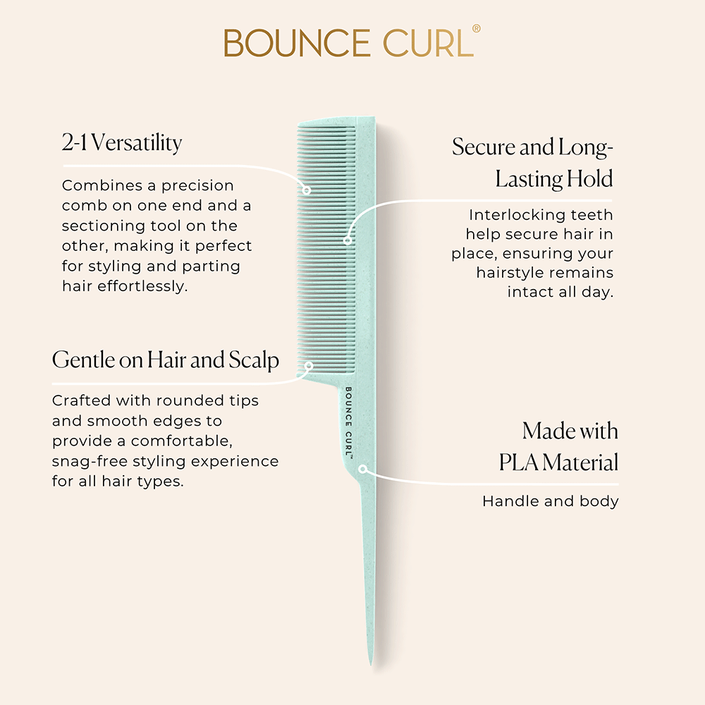 Bounce Curl Styling Comb (Teal)-Styling Comb-Beauty and hair supply