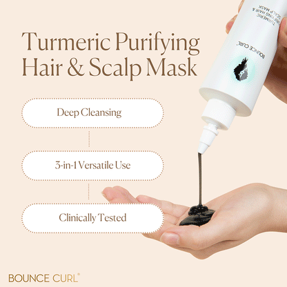 Bounce Curl Turmeric Purifying Hair &amp; Scalp Mask 237ml-Hair Mask-Beauty and hair supply