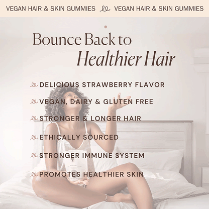 Bounce Curl Vegan Collagen Boosting Hair &amp; Skin Gummies-Supplement-Beauty and hair supply
