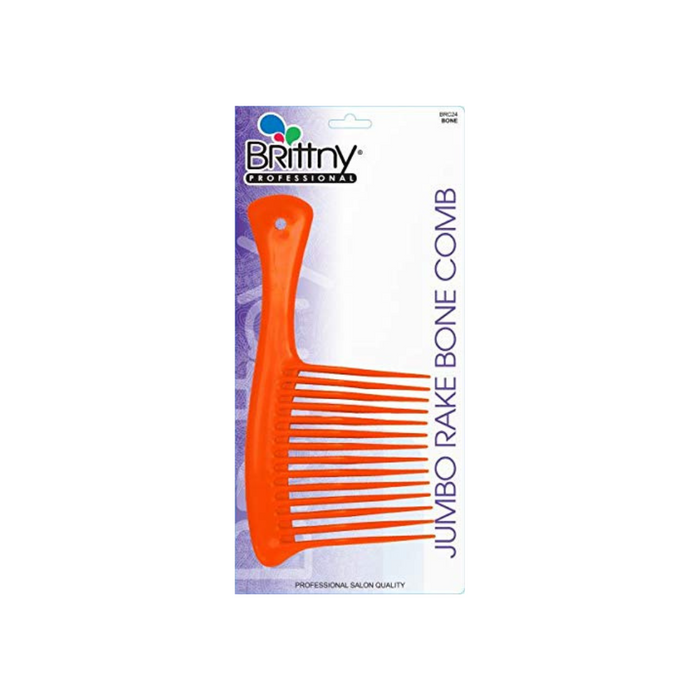Brittny Jumbo Rake Bone Comb 1 stuck - Beauty and Hair Supply