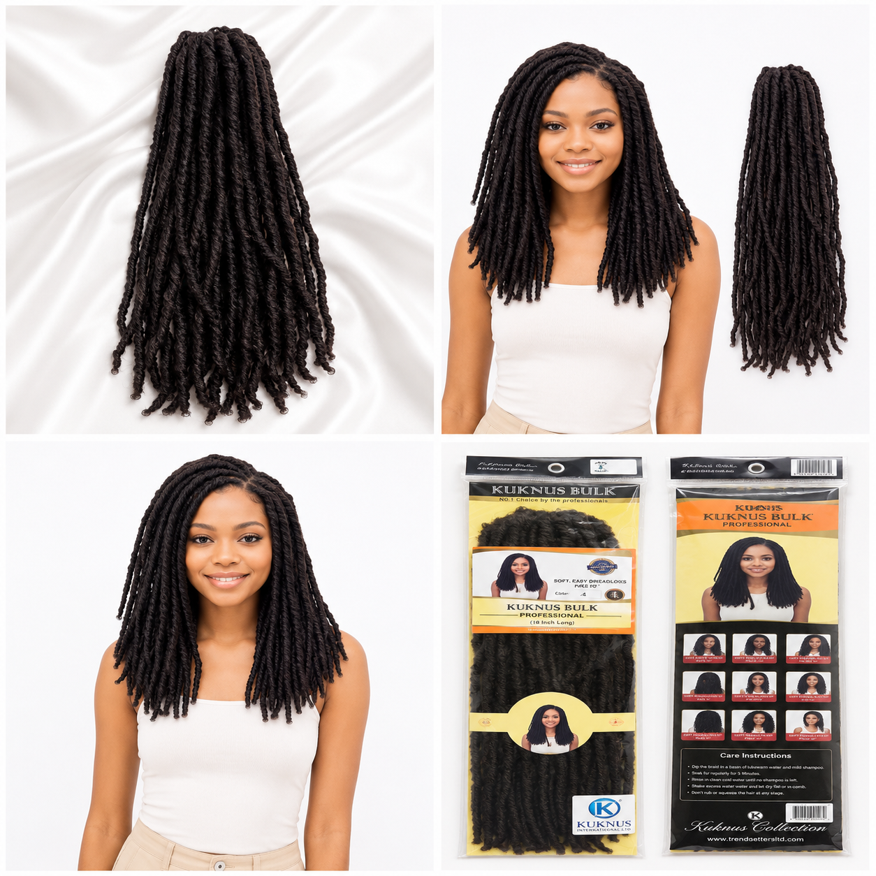 Kuknus Baby Dread locks Bulk Synthetic Braiding Hair