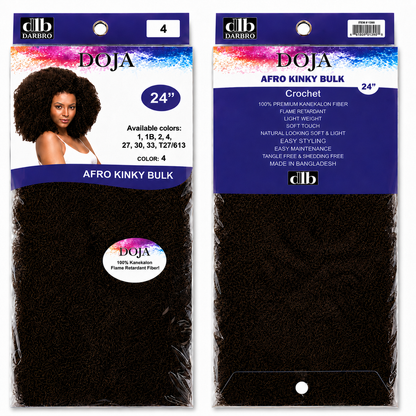 Darbro Doja Style Afro kinky bulk Synthetic Hair 24